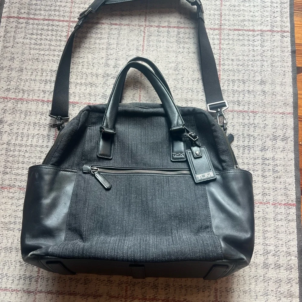 TUMI Black and Gray Men's Briefcase